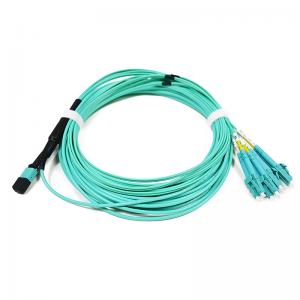 Fiber Optic 8Fiber break out QSFP MPO TO LC Fan Out Patch Cable